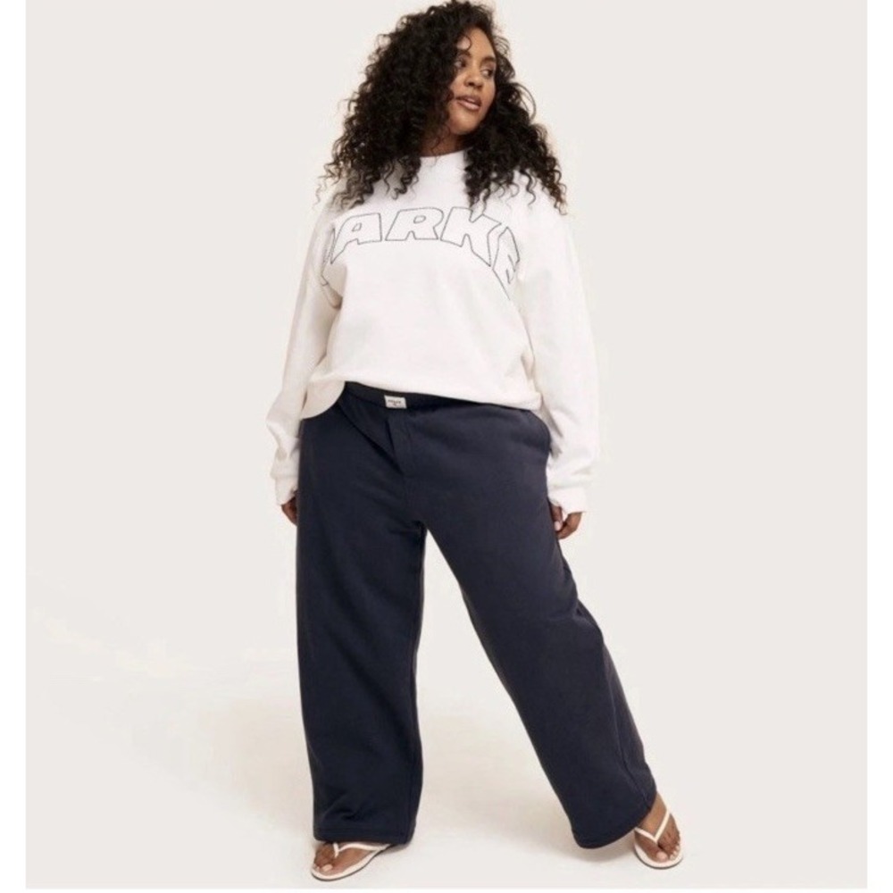PARKE Women's Navy Blue High-Rise Boxer Pants